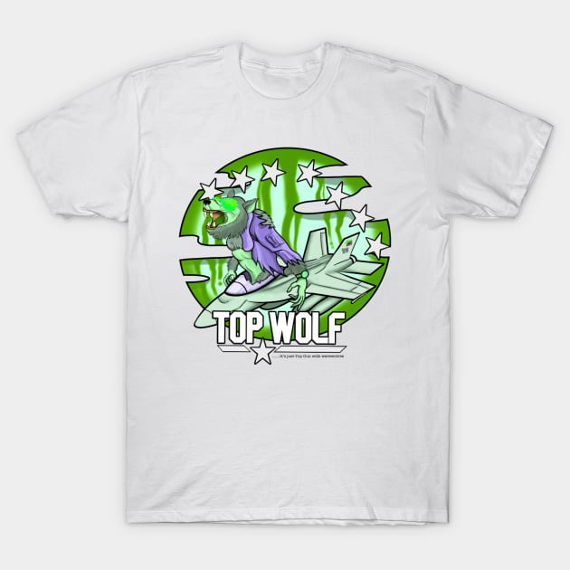 Top Wolf - Toxic Waste Green T-Shirt by Binge-Watchers Podcast